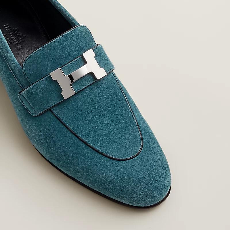 Giày Hermes Paris Loafer Nữ Xanh Navy